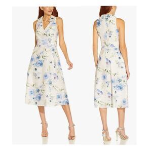 Adrianna Papell Women's Printed Jacquard Shirt Dress